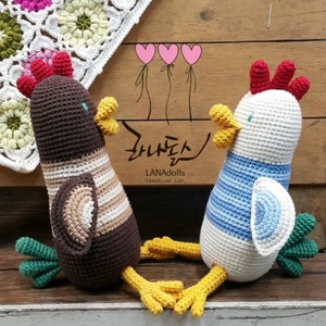 [라나돌스] 꼬꼬와 삐약이  손뜨개인형 DIY