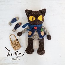 [라나돌스] 낚시꾼 고양이씨 손뜨개인형 DIY (도안 미포함)